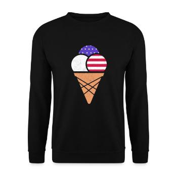 Eiscreme - Unisex Pullover - Schwarz - Vorne - Alina (178cm) & Michal (187cm)