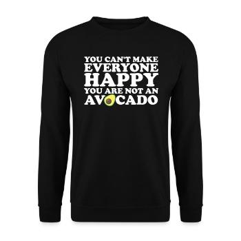 Avocado Guacamole Vegan Gift - Unisex Sweatshirt - black - Front - Alina (178cm) & Michal (187cm)