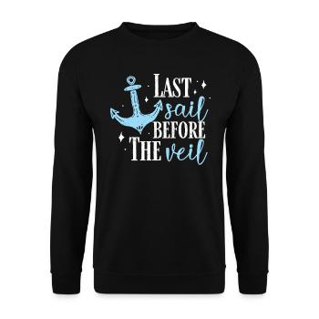Junggeselle Jungesellenabschied - Unisex Pullover - Schwarz - Vorne - Alina (178cm) & Michal (187cm)