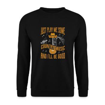 Country Music Countrymusic Geschenk - Unisex Pullover - Schwarz - Vorne - Alina (178cm) & Michal (187cm)