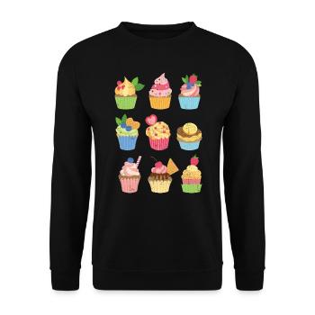 Cupcake - Unisex Pullover - Schwarz - Vorne - Alina (178cm) & Michal (187cm)