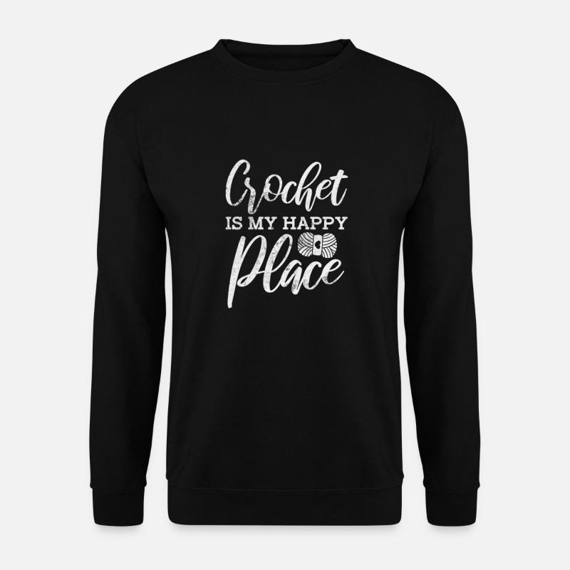 Crochet Tricot - Sweat-shirt Unisexe - noir