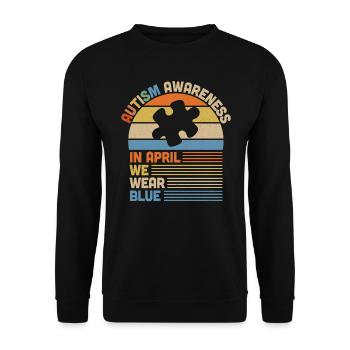 Autism - Unisex Sweatshirt - black - Front - Alina (178cm) & Michal (187cm)