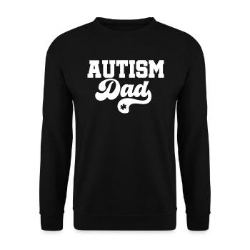 Autismus Dad Awareness Day Autist Geschenk - Unisex Pullover - Schwarz - Vorne - Alina (178cm) & Michal (187cm)