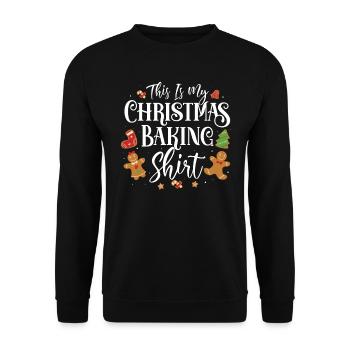 Baker Bakery Bakery Baking Gift - Unisex Sweatshirt - black - Front - Alina (178cm) & Michal (187cm)