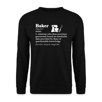 Baker - Unisex Sweatshirt - black - Front - Alina (178cm) & Michal (187cm)