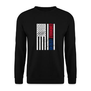 Cornhole - Unisex Sweatshirt - black - Front - Alina (178cm) & Michal (187cm)