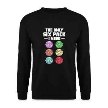 Crochet tricot couture couturière cadeau - Sweat-shirt Unisexe - noir - Devant - Alina (178cm) & Michal (187cm)