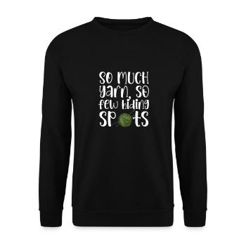 Crochet Knitting Sewing Seamstress Gift - Unisex Sweatshirt - black - Front - Alina (178cm) & Michal (187cm)