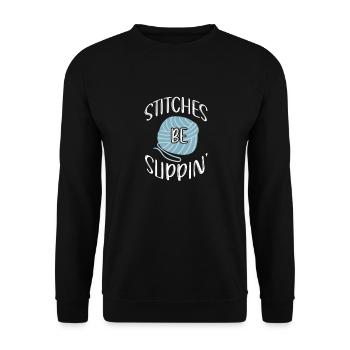 Crochet tricot couture couturière cadeau - Sweat-shirt Unisexe - noir - Devant - Alina (178cm) & Michal (187cm)