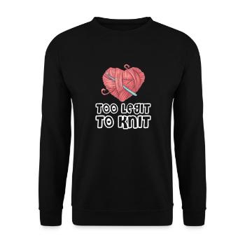 Crochet tricot couture couturière cadeau - Sweat-shirt Unisexe - noir - Devant - Alina (178cm) & Michal (187cm)