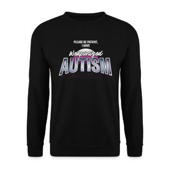 Autism Awareness Day Autistic Gift - Unisex Sweatshirt - black - Front - Alina (178cm) & Michal (187cm)