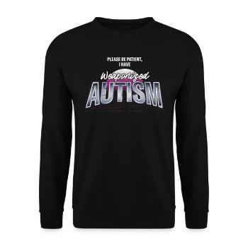 Autismus - Unisex Pullover - Schwarz - Vorne - Alina (178cm) & Michal (187cm)