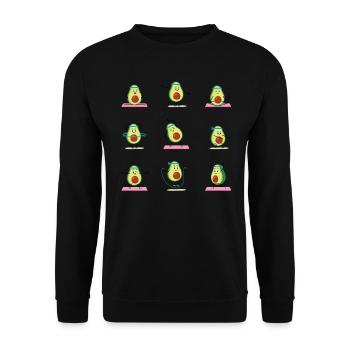 Avocado Guacamole Vegan Gift - Unisex Sweatshirt - black - Front - Alina (178cm) & Michal (187cm)