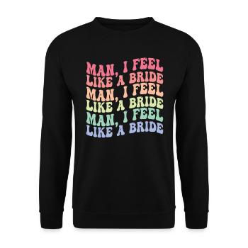 Bachelorette Hen Party Gift - Unisex Sweatshirt - black - Front - Alina (178cm) & Michal (187cm)