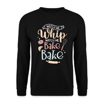 Baker Bakery Bakery Baking Gift - Unisex Sweatshirt - black - Front - Alina (178cm) & Michal (187cm)