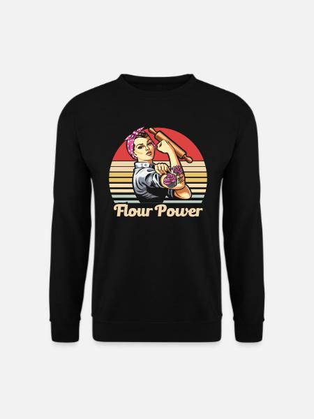 Bäcker Bäckerein Backwaren Backen Geschenk - Unisex Pullover - Schwarz