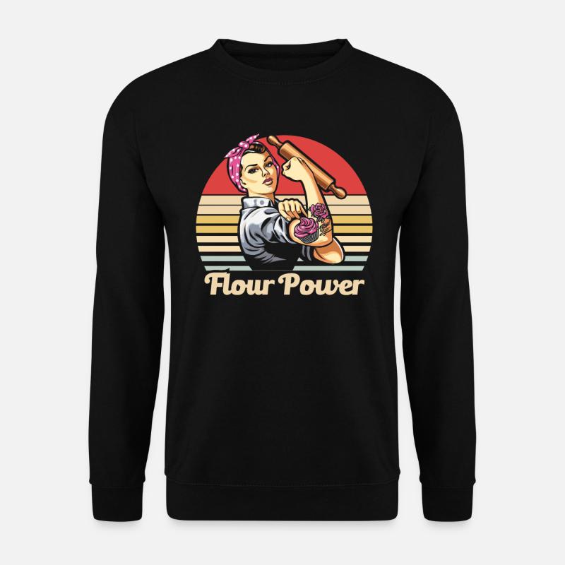 Bäcker Bäckerein Backwaren Backen Geschenk - Unisex Pullover - Schwarz
