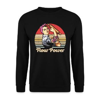 Baker - Unisex Sweatshirt - black - Front - Alina (178cm) & Michal (187cm)