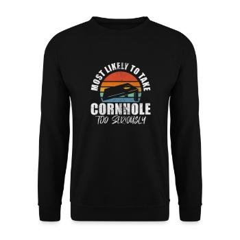 Cornhole - Sweat-shirt Unisexe - noir - Devant - Alina (178cm) & Michal (187cm)