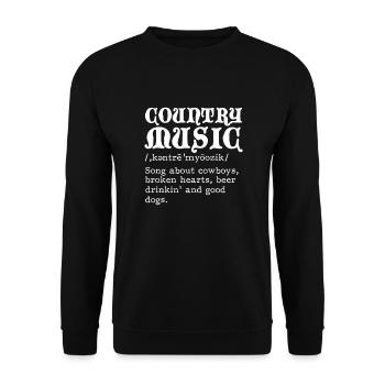 Country Music Countrymusic Geschenk - Unisex Pullover - Schwarz - Vorne - Alina (178cm) & Michal (187cm)
