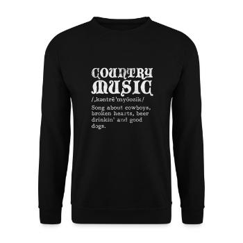 Country - Unisex Sweatshirt - black - Front - Alina (178cm) & Michal (187cm)