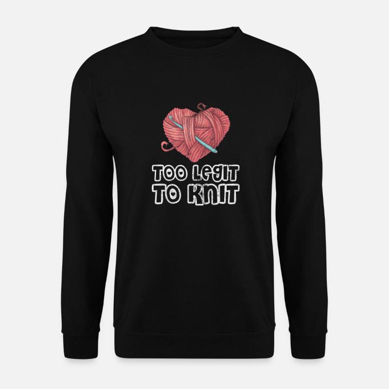 Crochet Knitting - Unisex Sweatshirt - black