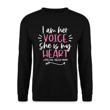 Autismus Awareness Day Autist Geschenk - Unisex Pullover - Schwarz - Vorne - Alina (178cm) & Michal (187cm)