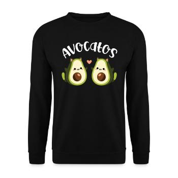 Avocado Guacamole Vegan Gift - Unisex Sweatshirt - black - Front - Alina (178cm) & Michal (187cm)