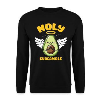 Avocado Guacamole Vegan Gift - Unisex Sweatshirt - black - Front - Alina (178cm) & Michal (187cm)