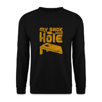 Cornhole - Unisex Sweatshirt - black - Front - Alina (178cm) & Michal (187cm)