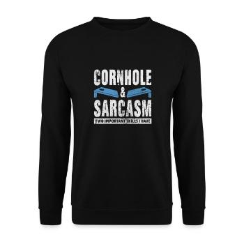 Cornhole - Sweat-shirt Unisexe - noir - Devant - Alina (178cm) & Michal (187cm)