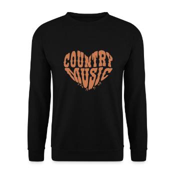 Country Music Countrymusic Geschenk - Unisex Pullover - Schwarz - Vorne - Alina (178cm) & Michal (187cm)