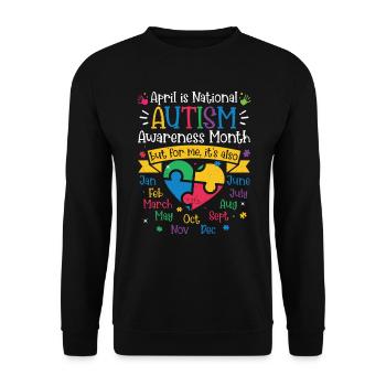 Autismus - Unisex Pullover - Schwarz - Vorne - Alina (178cm) & Michal (187cm)