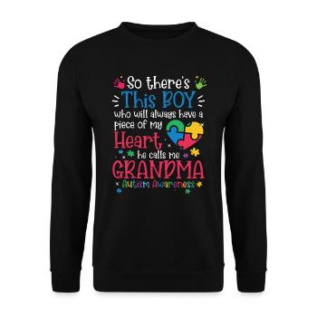 Autism - Unisex Sweatshirt - black - Front - Alina (178cm) & Michal (187cm)