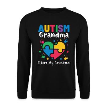 Autismus Awareness Day Autist Geschenk - Unisex Pullover - Schwarz - Vorne - Alina (178cm) & Michal (187cm)