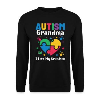 Autisme - Sweat-shirt Unisexe - noir - Devant - Alina (178cm) & Michal (187cm)