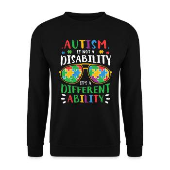 Autism - Unisex Sweatshirt - black - Front - Alina (178cm) & Michal (187cm)