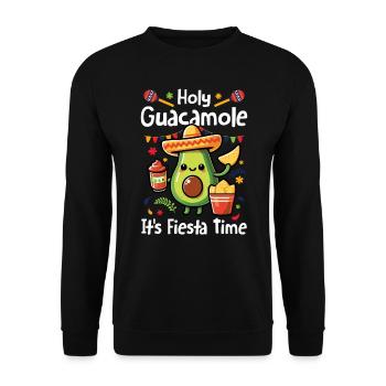 Avocado Guacamole Vegan Geschenk - Unisex Pullover - Schwarz - Vorne - Alina (178cm) & Michal (187cm)