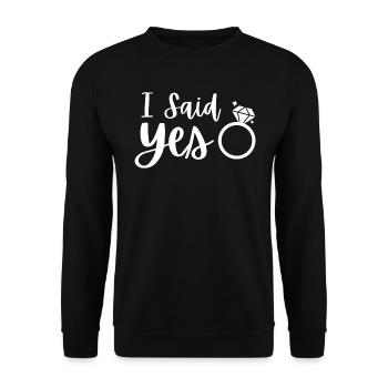 Bachelorette Hen Party Gift - Unisex Sweatshirt - black - Front - Alina (178cm) & Michal (187cm)