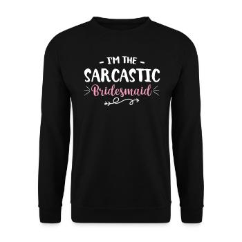 Bachelorette Hen Party Bride - Unisex Sweatshirt - black - Front - Alina (178cm) & Michal (187cm)