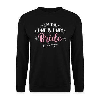 Bachelorette Hen Party Bride - Unisex Sweatshirt - black - Front - Alina (178cm) & Michal (187cm)