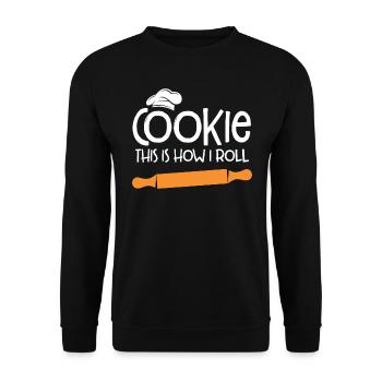 Baker Bakeries Baked Goods Baking Gift - Unisex Sweatshirt - black - Front - Alina (178cm) & Michal (187cm)
