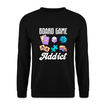 Board Game Board Games Sieleabend Games Gift - Unisex Sweatshirt - black - Front - Alina (178cm) & Michal (187cm)