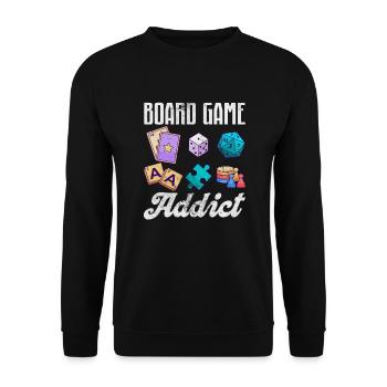 Board game - Unisex Sweatshirt - black - Front - Alina (178cm) & Michal (187cm)