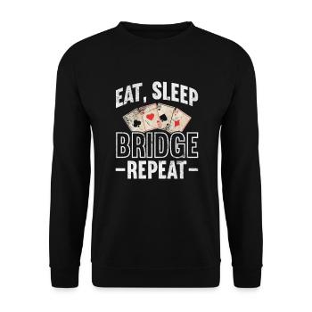 Jeu de cartes de bridge Casino jeu de cartes cadeau - Sweat-shirt Unisexe - noir - Devant - Alina (178cm) & Michal (187cm)