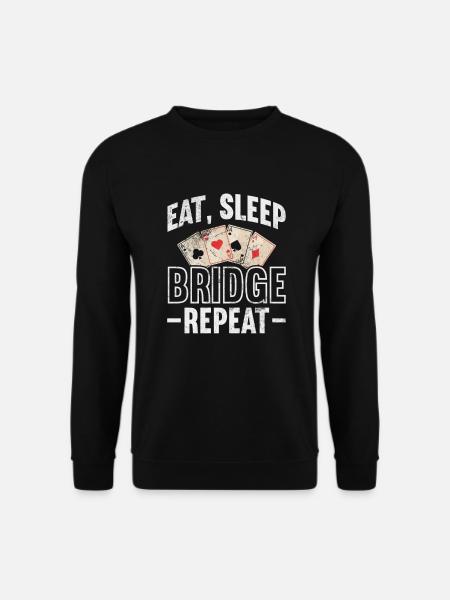 Bridge Kartenspiel Casino Karten Spiel Geschenk - Unisex Pullover - Schwarz