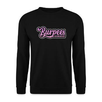 Burpees Fitness Burpee Strength Training Gift - Unisex Sweatshirt - black - Front - Alina (178cm) & Michal (187cm)