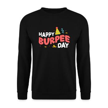 Burpees Fitness Burpee Strength Training Gift - Unisex Sweatshirt - black - Front - Alina (178cm) & Michal (187cm)