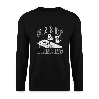 Cornhole - Unisex Sweatshirt - black - Front - Alina (178cm) & Michal (187cm)
